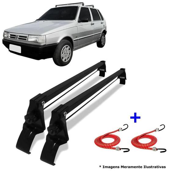 Imagem de Rack Teto Fiat Uno 4 Portas 1993 A 2013 + 2 Elástico Carga