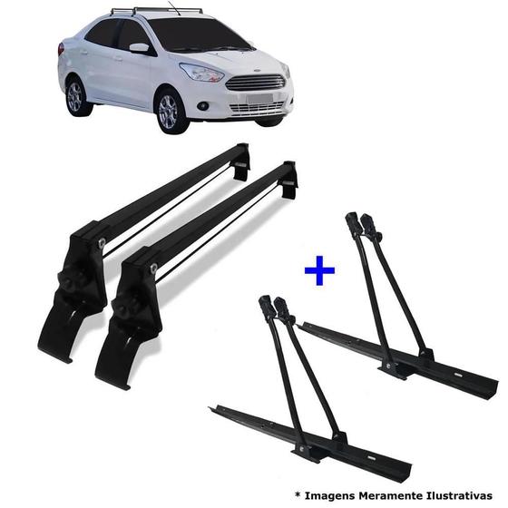 Rack Teto Ford Ka Hatch E Sedan 14 A 2019 + 2 Transbikes - Vhip - Rack ...