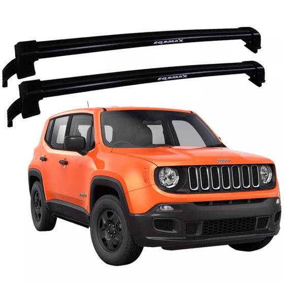 Imagem de Rack Teto Jeep Renegade 2015 16 17 18 19 Bagageiro Eqmax Preto