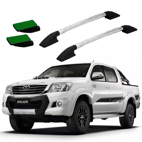 Imagem de Rack Teto Longarina Hilux 2010 2011 2012 2013 Alumín. Colado