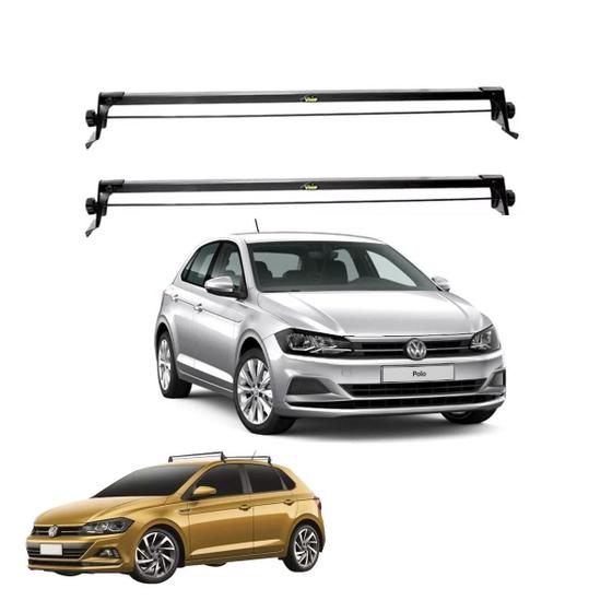 Imagem de Rack Teto Vw Polo 2018 A 2024 Fixado Entre Portas Preto