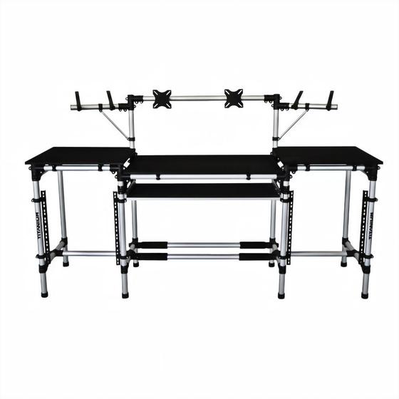 Imagem de Rack Titanium Profissional DJ RAV-L Com Suporte Para Monitor LCD, CPU com Gaveta Para Controladora