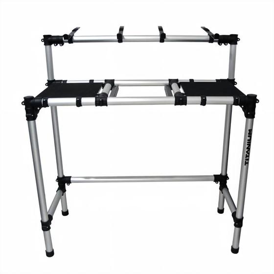 Imagem de Rack Titanium RDJCDJ Suporte Profissional Dj Ideal Para Mixer, CDJs, Notebook e Equalizador