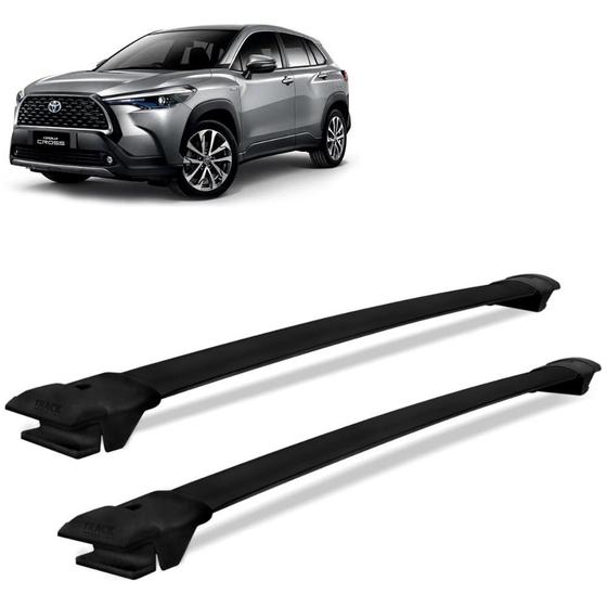 Rack Travessa de Teto Corolla Cross 2021 a 2023 Alumínio Preto - Track ...