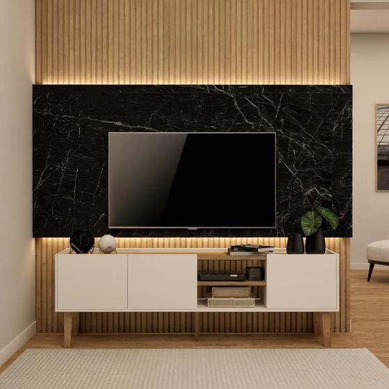 Rack Tv Ate 60 Polegadas Sala Home Multiuso White Madeira