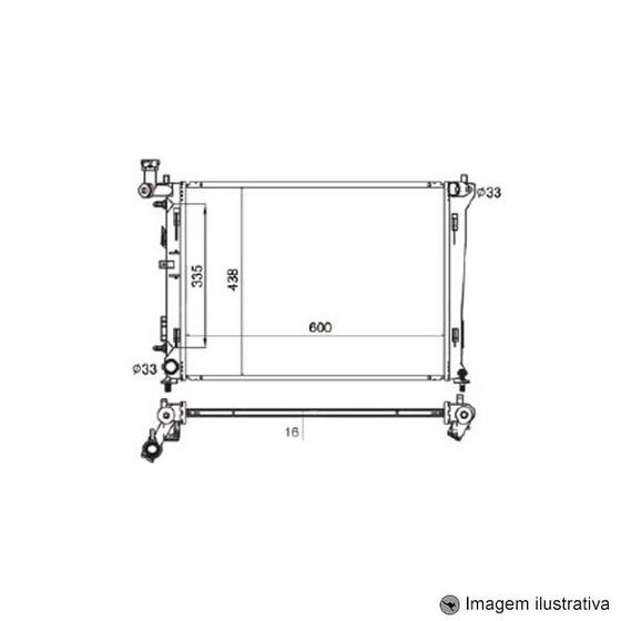 Imagem de Radiador Cerato 2.0 16V ( 09 &gt ) com / sem Ar / Automatico / Aluminio Brasado