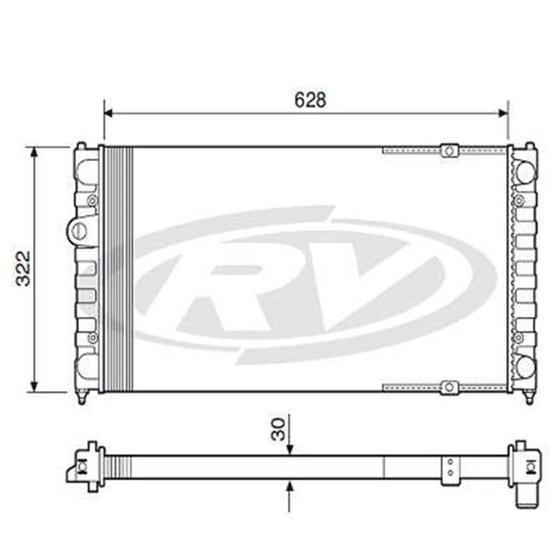 Imagem de Radiador Cordoba 1997 a 1998 Visconde 12511