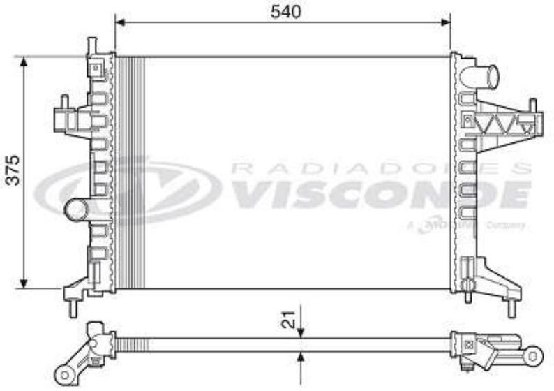 Imagem de Radiador Corsa Montana 1.4 1.8 2003/2009 Visconde Rv2577