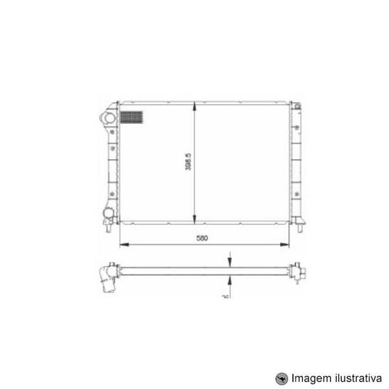 Imagem de Radiador Doblo 1.6 16V / 1.8 ( 01 &gt ) com / sem Ar ou 1.3 com Ar / Manual / Aluminio Mecanico