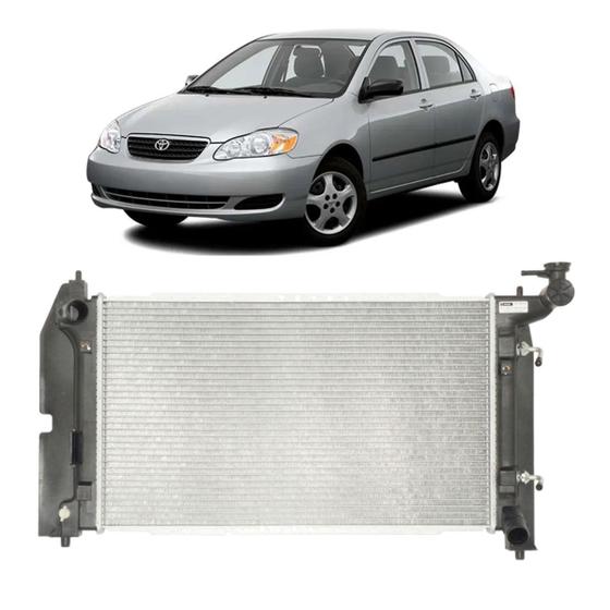 Imagem de Radiador para corolla 1.6 1.8 com e s ar 2002 a 2008