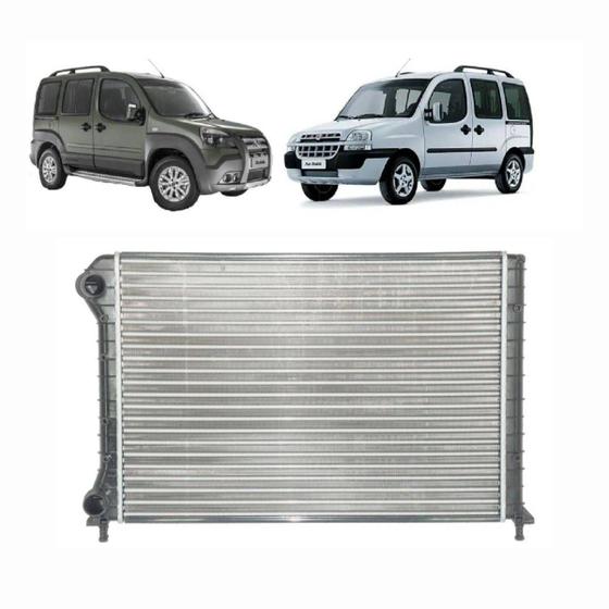 Imagem de Radiador para doblo 1.3 1.4 1.6 1.8 com e s ar 2001 a 2011