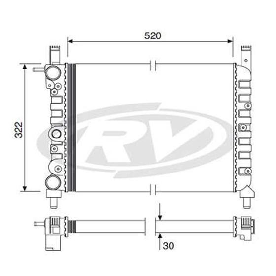 Imagem de Radiador Parati 1987 a 1994 Visconde 12531