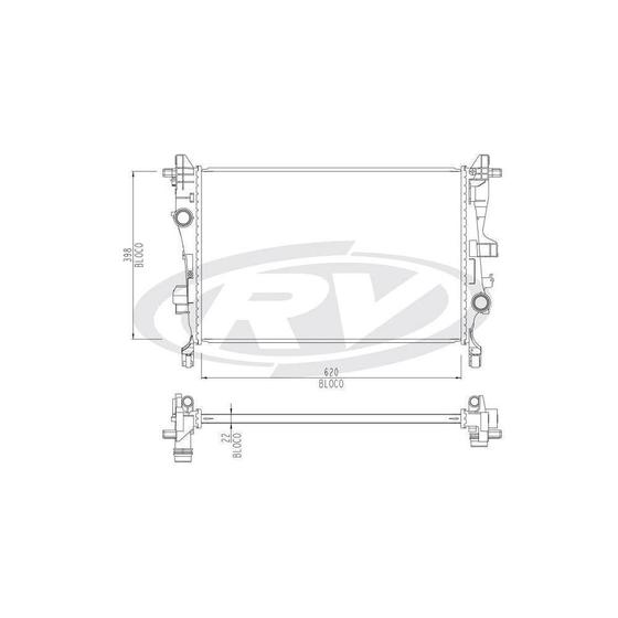 Imagem de Radiador Renegade 2015 a 2021 Visconde 12548
