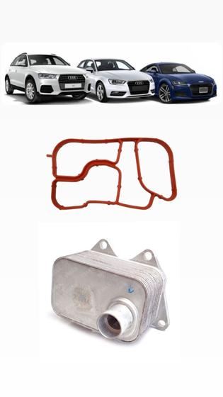 Imagem de Radiador Resfriador de Óleo do Motor c/ Vedação - Audi A3, A4, A5, A6, Q3, Q5 e TT.