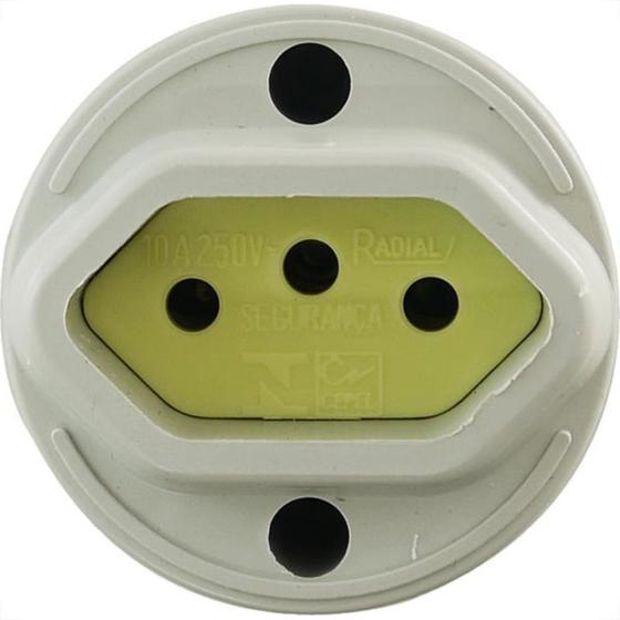 Imagem de Radial Tomada Ext. Redonda Cinza 20A - Kit C/10 Pc