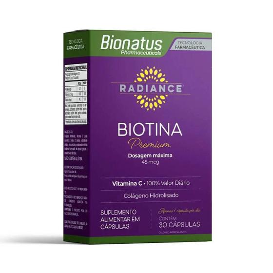 Imagem de Radiance Biotina Premium 45Mcg 30Caps - Bionatus