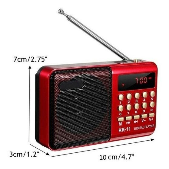 Imagem de Radinho Retro FM, Memoriza estações, Bateria Recarregável e Bluetooth