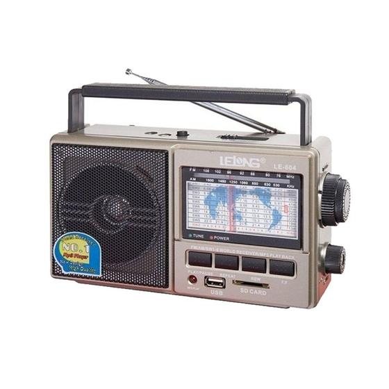 Rádio Portátil Com Usb Lelong Retrô 3 W Rms - Le604