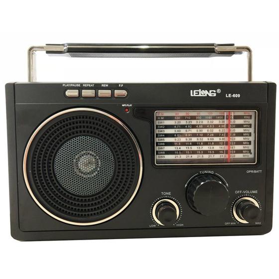 Rádio AM/FM 11 Bandas Lelong Le-609 - Rádio Portátil - Magazine Luiza