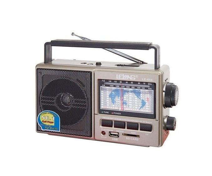 Imagem de Rádio AM/FM Ondas Curtas11 Faixas Pen Drive Pilhas Bivolt