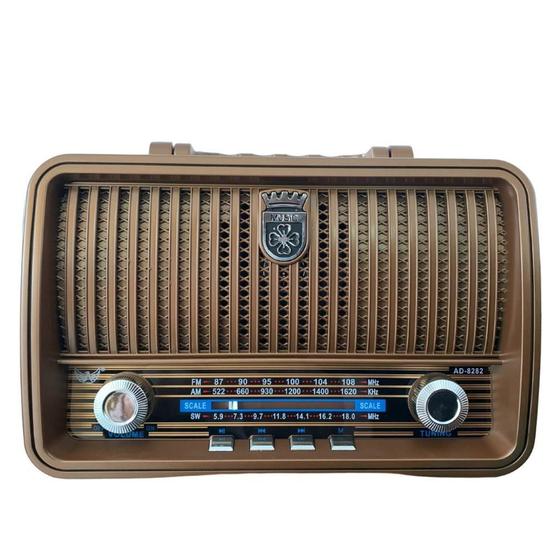 Imagem de Radio Am Fm Portatil Retro Bluetooth Vintage Antigo Usb P2