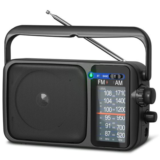 Imagem de Rádio AM/FM Portátil YOWGULF com Bluetooth - Melhor Recepção