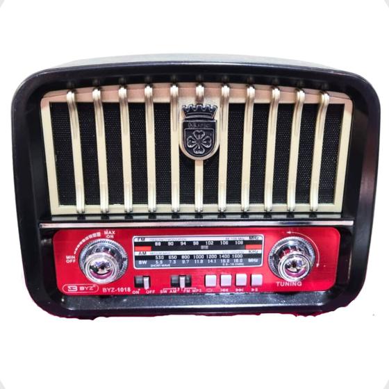 Imagem de Radio am fm radinho retro moderno blutooth entrada pen drive