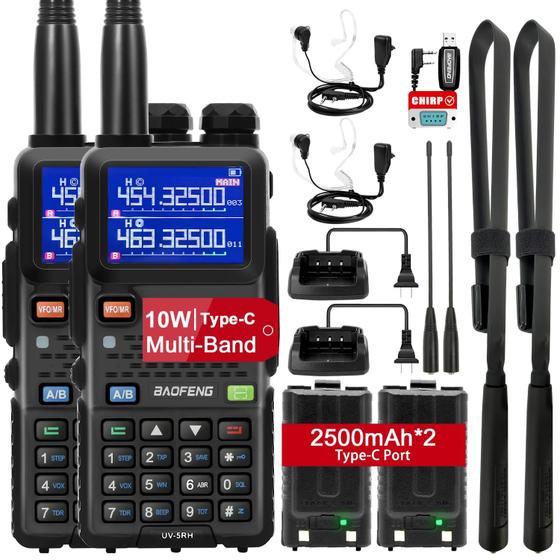 Imagem de Rádio Amador BAOFENG UV-5RM 10W GMRS - Walkie Talkie de Longo Alcance