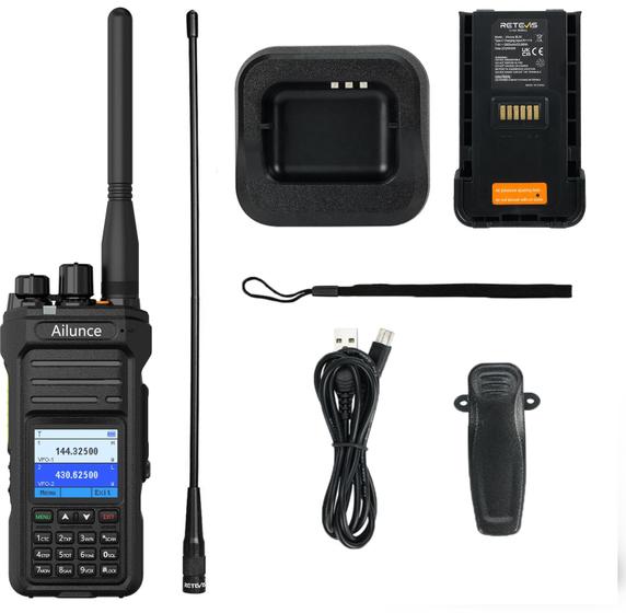 Imagem de Rádio amador Retevis Ailunce HA1UV de banda dupla com bateria de 2800mAh
