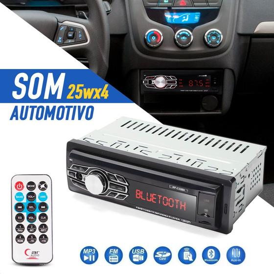 Imagem de Rádio Automotivo 1 Din Citroen C4 Hatch 2009 2010 2011 2012 2013 2014 Bluetooth USB Atende Sincroniza Ligação Celular