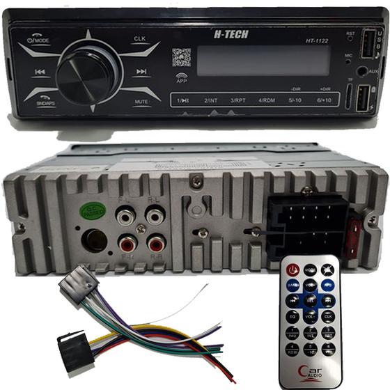 Rádio Automotivo 1 din Som Carro HT-1122 Bluetooth Usb SD Aux ...