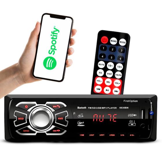 Imagem de Rádio Automotivo  Aparelho de Som para Carro Bluetooth Pendrive Sd Rádio Carplay