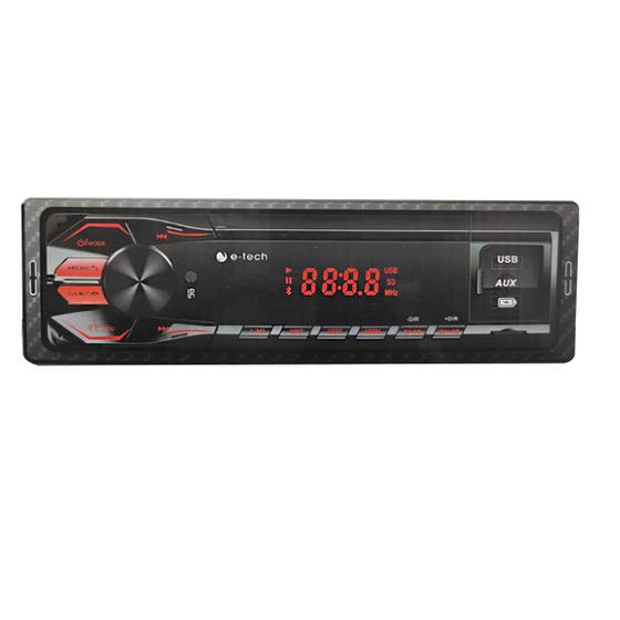 Imagem de Radio Automotivo Bluetooth E-Tech Premium 40w 2 Entradas USB Com Auxiliar P2 E 18 Memórias De FM Cartão SD