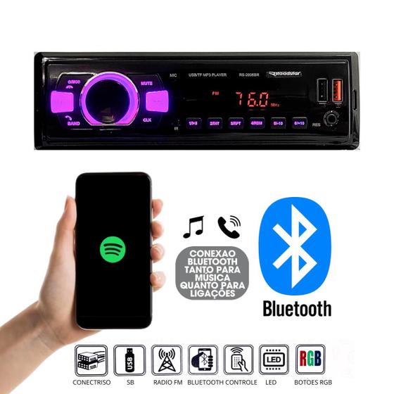 Radio Automotivo Bluetooth Potente Melhor Que Pioner Soni - Roadstar