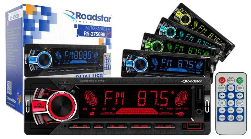 Imagem de Rádio Automotivo Bluetooth USB SOM FM MP3 4 CANAIS 60WATTS NOVO TROCA PASTA