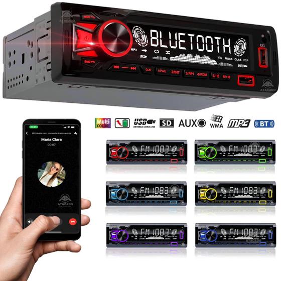Radio Automotivo com Bluetooth Aparelho de Som potente Musica MP3 para carro entrada cartão - Lelong