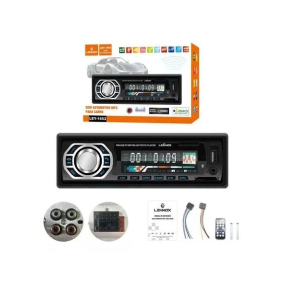 Imagem de Rádio Automotivo Ley-1853 USB/Bluetooth/Card/Aux/ Rádio FM Lehmox