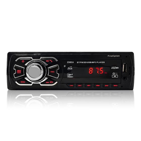 Radio Automotivo Mp3 Bluetooth Usb Pendrive Sd Playe Controle Aparelho De Som Automotivo de Carro - FIRST OPTION