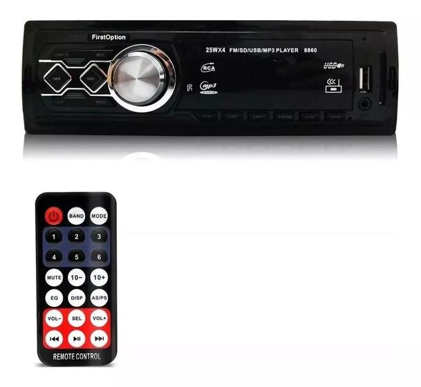 Imagem de Radio Automotivo Mp3 Com Entrada Usb/Sd First Option 8860