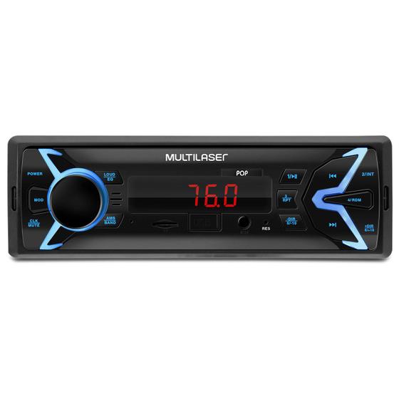 Rádio Automotivo Multilaser Pop P3335 MP3 Player 1 Din LED USB SD AUX ...