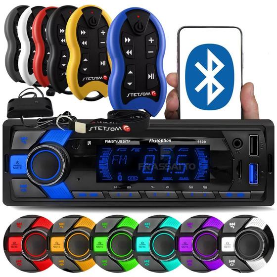 Imagem de Radio Automotivo Sem Toca Cd Mp3 Player Bluetooth Usb Display Colorido