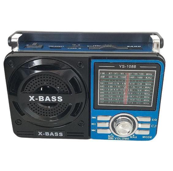 Imagem de Rádio Bass Retro Vintage Caixa De Som Usb Mp3 1088