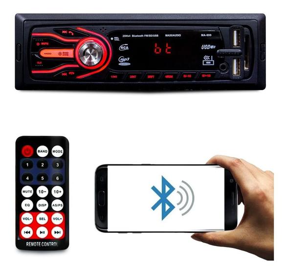 Imagem de Rádio Bluetooth Aparelho De Som Carro Automotivo Pendrive Sd Rádio
