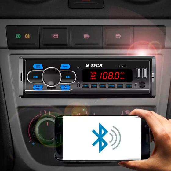 Imagem de Radio Bluetooth Automotivo Mp3 Player 2 Usb Carrega Celular