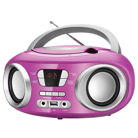Imagem de Rádio Boombox BX-15, Entradas USB, Auxiliar, CD Player, Rádio FM, 6W RMS - Mondial