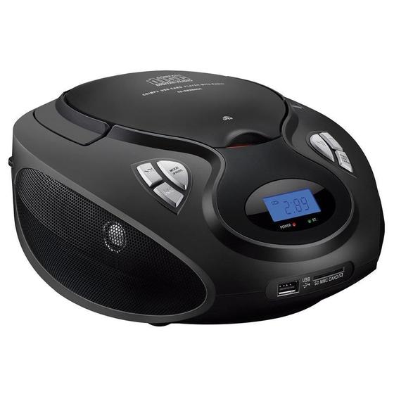 Imagem de Rádio Boombox SP178,  Reproduz CD, Entradas USB, SD e Auxiliar, Rádio FM, 20W RMS - Multilaser