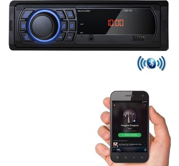 Rádio Carro Multilaser Trip P3344 Com Usb Bluetooth Fm Aux Menor preço em Rádio Carro Multilaser Trip P3344 Com Usb Bluetooth Fm Aux