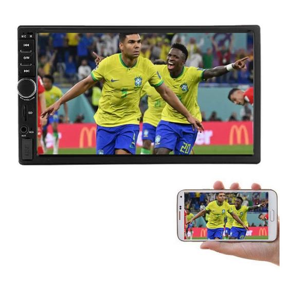 Radio Central Multimidia Mp5 7" 2 Din Espelhamento Bluetooth USB ...
