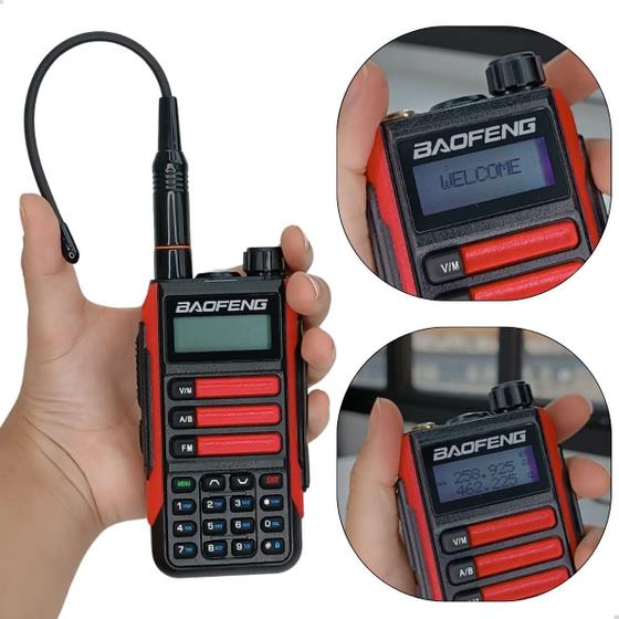 Imagem de Rádio Comunicador Baofeng UV16 PLUS Ht Profissional Vermelho