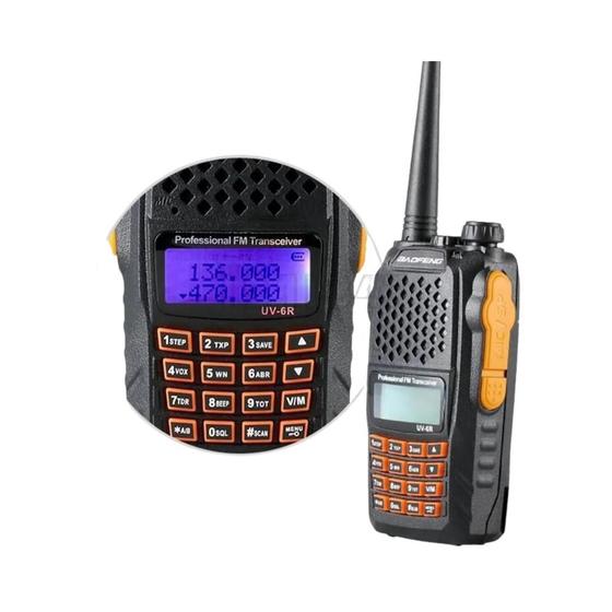 Imagem de Radio Comunicador Walk Talk Dual Band Uv-6r UHF VHF
